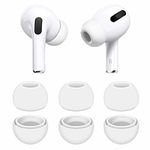 IiEXCEL AirPods Pro Ear Tips Ear Buds, 3 Pairs Small Size Silicone Rubber EarTips Buds Gel Skin Cover Accessories for AirPods Pro - Small White