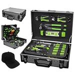 MANUFORE 114pcs Large Hand Tool Sets with Aluminium Box for Home Repair Auto Repair