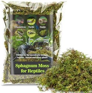 Sukh Sphagnum Moss for Reptiles - Terrarium Reptiles Moss Green Dried Peat Moss Habitat Bedding Moss for Snakes Turtle Frog Gecko and Other Reptiles Substrate (15.8, Ounces)