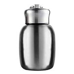 280ML/9.85Oz Small Mini Vacuum Insulated Water Bottle Portable Leakproof Travel Mug Stainless Steel Cold and Hot Thermal Flask for Kids Children Women School Office Coffee Milk Tea (Steel Color)