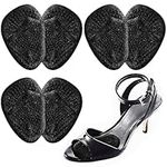 Metatarsal Pads for Women, 3 Pairs Ball of Foot Cushions for High Heels, Heel Cushion Reusable Foot Pads for Women Men All Day Pain Relief and Comfort, Black