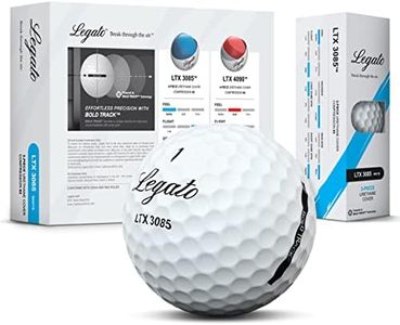 Legato Golf Balls, LTX 3085 | Designed to Help Golfers Break 90 | Maximized Distance with Soft Feel | 3 Piece | Urethane Cover | 85 Compression