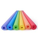 SLOOSH Foam Pool Noodles-Multicolor Floating Foam Tube, 6 Pack 48 Inch Hollow Swim Noodles for Swimming Floating and Craft Projects,Multi-Purpose Swimming Pool Noodle Bulk Buoyancy