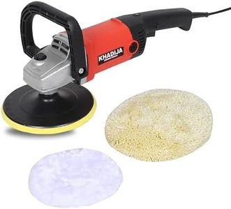 KHADIJA 1200W 7 Inch CP-01 Electric Car Polisher Machine 6 Months Warranty Combo With Backup Pad And Wool Buffing Pad Double Insulated With Speed Adjustment Option (Multicolour)