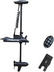 AQUOS Haswing Black 12V 55LBS 48inch Bow Mount Trolling Motor with Remote Control, Quick Release Bracket for Inflatable Boat Kayak Bass Boat Aluminum Boat Fishing, Freshwater/Saltwater Use