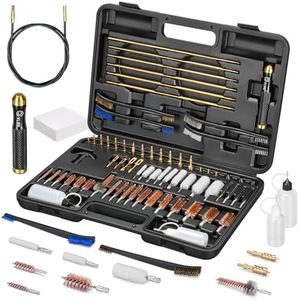 CVLIFE Gun Cleaning Kit, Rifle Cleaning Kit with Gun Cleaning Rods Brass Jags Bronze Brushes and Cotton Mops, Gun Cleaning Set Fit .17 to 12GA