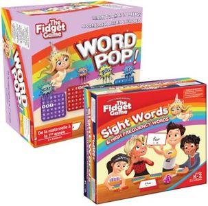 THE FIDGET GAME Ultimate Reading Bundle - Flashcards and Pop Fidget Toys for Kids Pre-K to Third Grade - Learning Activities and Games for High-Frequency Dolch Sight Words - Includes Mats and Dice