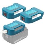 Powarobor 2 Pack Battery Adapter for Makita 18V Lithium-Ion Battery,with USB Phone Power Source Charger Adapter With Type-C Fast Charging Rack (Adapter Only)