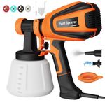 Paint Sprayer, 700W HVLP Electric Spray Gun with Cleaning & Blowing Joints, 1200Ml Container 4 Nozzles and 3 Patterns, Electric Spray Paint 1000 Ml/Min