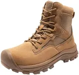 NORTIV 8 Men's Military Tactical Work Boots Leather Motorcycle Combat Boots, Coyote, 11