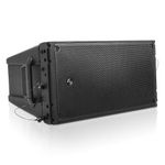 Sound Town ZETHUS Series Dual 8" Powered Line Array Speaker with Class-D Amplifier, DSP, for Lounge, Club, Bar, Theater, Restaurant, Church, Black(ZETHUS-A28PW)