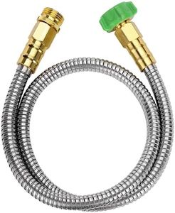 UNCO- Short Garden Hose, 3 Feet, Heavy Duty Stainless Steel Hose, Water Garden Hose, Metal Garden Hose, Outdoor Garden Hose, Non Kink Hose, Durable Garden Hose, Flexible Hose, Lightweight Hose