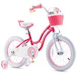 Royalbaby Stargirl Girl's Bike with Training Wheels and Basket, for Kids. 16 Inch Wheels, Pink