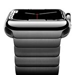 NewWays 38mm 40mm 41mm 42mm(Series 10) Metal Strap Compatible with Apple Watch,Solid Stainless Steel Link Replacement Band for iWatch Series 10/9/8/7/6/5/4/3/2/1/SE,Black