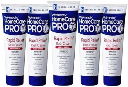 Welmedix Rapid Relief Diaper Rash Cream with Zinc Oxide, Hospital Grade Barrier Cream for Adults, and Babies with Fragile or Sensitive Skin (4oz Tube, Pack of 5)