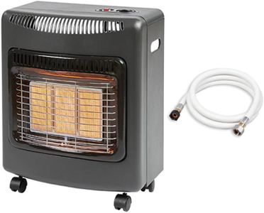 FAVEX - Chauffage d'appoint à gaz Ektor Mini - Livré avec tuyau à visser - Intérieur - Brûleur Céramique Infrarouge - 3 Puissances de Chauffe -jusqu'à 40 m² - Noir