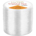 LUTER Clear Bead Cord Crystal Elastic Stretchy Bracelet String for Jewelry Making Necklace Bracelet Beading Thread (328ft) (1.0 mm)