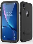 Diverbox for iPhone xr Case Waterproof,Shockproof Dustproof IP68 Full-Body Sturdy with Kickstand Case Built-in Screen Protector,Underwater Full Sealed Cover Protective for iPhone xr (Black)