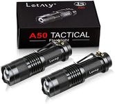 Pack of 2 Small LED Torches, 300 Lu