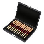 Oboe Reed Case Storage Oboe Reed Case Wooden and PU Leather Reed Box Durable Reed Case Holder Storage Box Oboe Reeds Box for 10/12/20pcs Oboe Reeds(12 sticks)