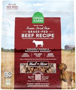 Open Farm Freeze Dried Raw Dog Food, Humanely Raised Meat Recipe with Non-GMO Superfoods and No Artificial Flavors or Preservatives (13.5 Ounce (Pack of 1), Grass Fed Beef Recipe)