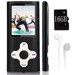 Mp3 Player,Music Player with a 16 GB Memory Card Portable Digital Music Player/Video/Voice Record/FM Radio/E-Book Reader/Photo Viewer/1.8 LCD