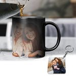 GiftsOnn Personalized Gift Custom Photo Quote Name Wish Magic Mug for Valentine's Day Gift, Birthday Gift, Anniversary Gift, Birthday Gifts, Gift for Girlfriend, Gift for Boyfriend - Black, 325 Ml,