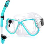 Kekilo Snorkel Mask Set for Adults, Anti-Fog Adjustable Panoramic View Swim Mask Dry Top Snorkel Kit, Scuba Diving Swimming Training Equipment for Men and Women