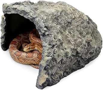 Large Natural Rock Cave Decor for Reptiles & Amphibians, Hideout Habitat Hide Cave for Bearded Dragons Lizards Snakes Turtles Geckos, Terrarium Aquarium Ornament Shelter for Small Pets