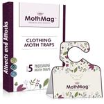 MothMag Moth Traps for Clothes, Closets, Fabrics, and Carpets, Clothes Moth Traps, Closet Moth Traps, Clothing Moth Pheromone Traps, Mothballs Alternative, Moth Repellent for Closets (5 Pack)