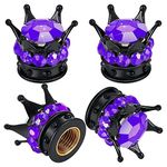 Stakee 4pcs Car Wheel Cap Crown Tyre Cap Car Wheel Dust Caps Universal Tyre Cap Car Wheel Accessories