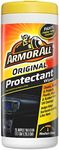 Original Protectant Wipes by Armor All, Disposable Car Cleaning Wipes Renews and Revitalizes Automotive Interiors, 25 count