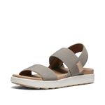 KEEN Women's Elle Backstrap Casual Platform Open Toe Wedge Sandals, Brindle/Birch, 8