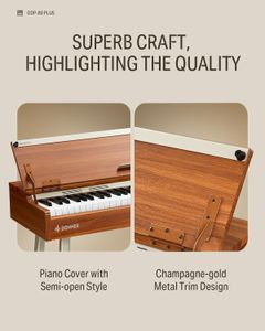 Donner DDP-80 PLUS Digital Piano – 88-Key Weighted Keyboard