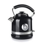 Ariete Moderna 1.7L Stainless Steel Electric Kettle by DeLonghi | 2000W | Cordless 360° base | Auto shut-off system | Removable filter | Visible water level | Thermometer, Black