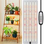 LBW Plant Grow Light, Full Spectrum Grow Light for Indoor Plants, 135 LEDs Growing Lamp Strip with Auto On/Off Timer 4/8/12H, 4 Dimmable Brightness, Ideal for Seed Starting, Succulents, Veg, Flowers