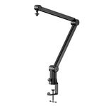 YOUSHARES Microphone Boom Arm - Hidden Cables Premium Microphone Arm Desk Microphone Stands Compatible with Blue Yeti USB Mic and Most Microphones for Professional Studio, Podcaster, Streaming