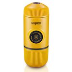 WACACO Nanopresso Portable Espresso Maker, Upgrade Version of Minipresso, 18 Bar Pressure, Yellow Patrol Edition, Small Travel Coffee Maker, Manually Operated, Compatible with Ground Coffee