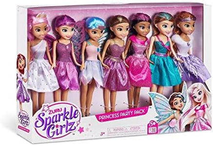 Sparkle Girlz Fantasy Collection, 26 cm, 7 Collectible Dolls, Changeable Outfits, Poseable Dolls, (7 Pack)