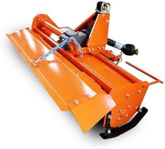 LEDTUS 53” 3 Point Rotary Tiller for 20-30HP Compact Tractors – Cat 1 Cultivator with 540 RPM PTO Drive, 32 Replaceable L-Shaped Tines for Maximum Width Coverage (53")
