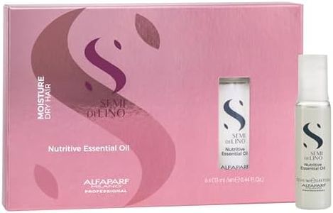 Alfaparf Milano Semi Di Lino Moisture Nutritive Essential Oil - Hair Oil for Dry, Frizzy Hair - Nourishing and Moisturizing - 6 x 0.44 oz