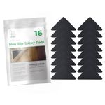 Ledgebay Rug Pad Grippers for Area Rugs - Multi Pack Reusable, No Skid, Washable, Anti-Slip, Rug Pad Gripper for Hardwood Floors and Tile with Double-Sided, Self Adhesive to Keep Area Rugs Flat (16)