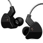 Yinyoo CCZ Melody Wired in-Ear Earphones with Microphone IEM HiFi Bass with 1DD 1BA Hybrid, Detachable Cable for Smartphones/PC/Tablet/Gaming/Video/Music/Calling(Black with mic)