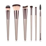 Brain Freezer Artificial Persian Hair Face Powder/Blush Brush (Rose Golden, 6pcs)