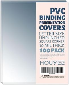 HOUYEE 100 Pack Clear Binding Presentation Covers, PVC Report Covers,10 Mil,8-1/2 x 11 Inches, Letter Size