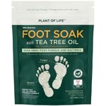 PLANT OF LIFE Tea Tree Oil Foot Soak with Epsom Salt - for Toenail Fungus and Bacteria, Foot Odor, Soothen and Relax Tired, Sore, Achy Feet. - 16 Oz