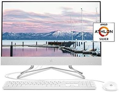 HP 24-inch All-in-One Desktop Computer, AMD Athlon Silver 3050U Processor, 8 GB RAM, 256 GB SSD, Windows 10 Home (24-dd0010, White)