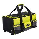 RYOBI RSSLTB2 Tool Bag with Wheels,Black, Yellow,Large