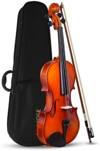 Kadence V101G Vivaldi Violin | 4/4 Full Size with Spruce Wood Body & Brazilwood Bow | Includes Lightweight Hard Case, Bow, Rosin & Learning Course | Brown