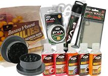 Carp Fishing Tackle Set With PVA Tube Bags Liquids Boilies + Bait Grinder NGT